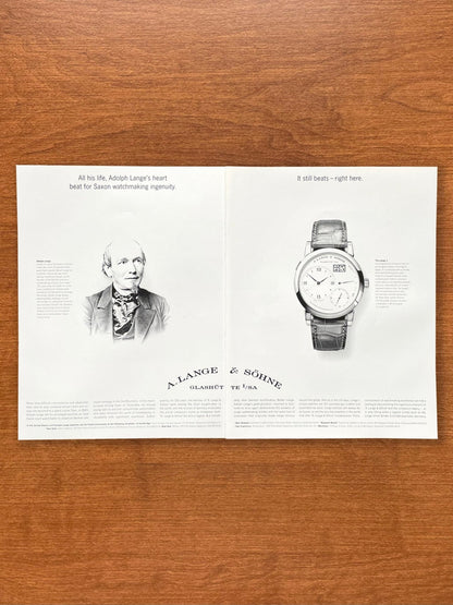 2002 A. Lange & Sohne Lange 1 with Adolph Lange Advertisement