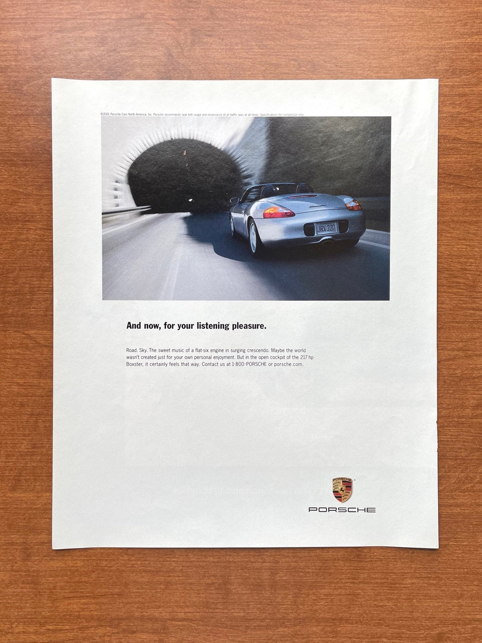 2002 Porsche Boxster "listening pleasure" Advertisement