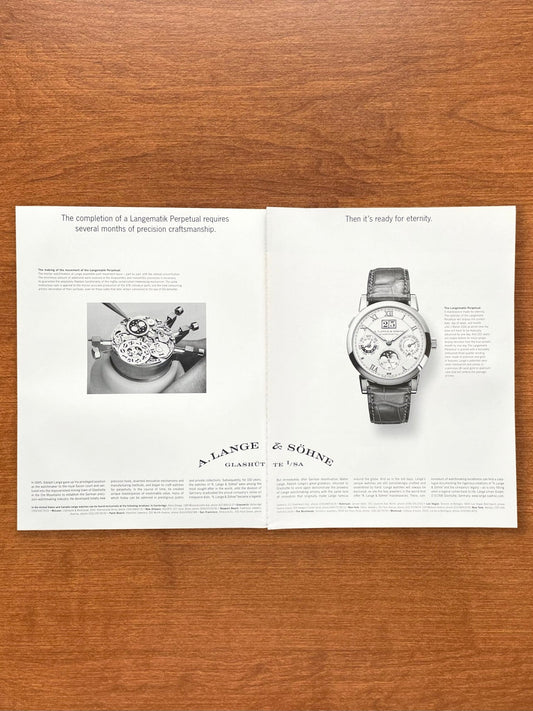 2003 A. Lange & Sohne Langematik Perpetual Advertisement