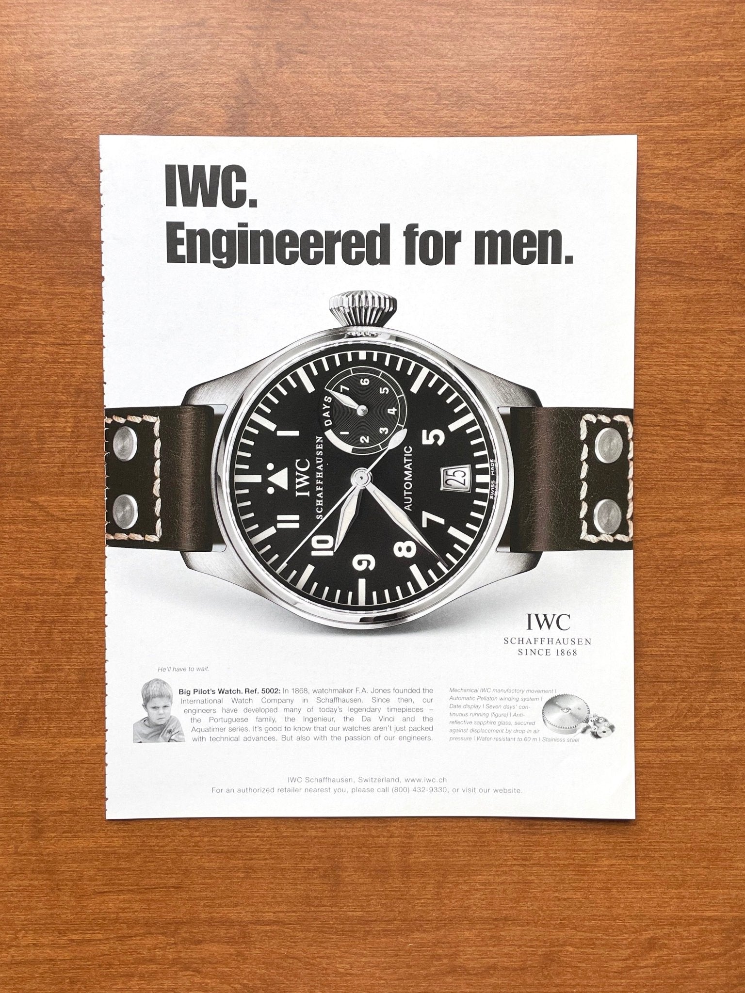 IWC Ads Vintage Magazine Advertisements Ad Patina