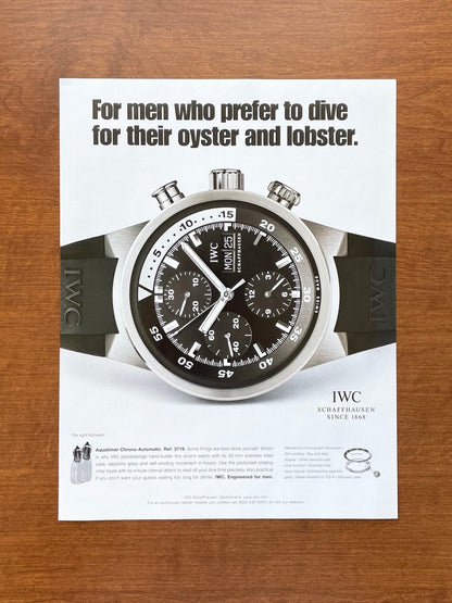 2007 Aquatimer Chrono-Automatic Ref. 3719 Advertisement