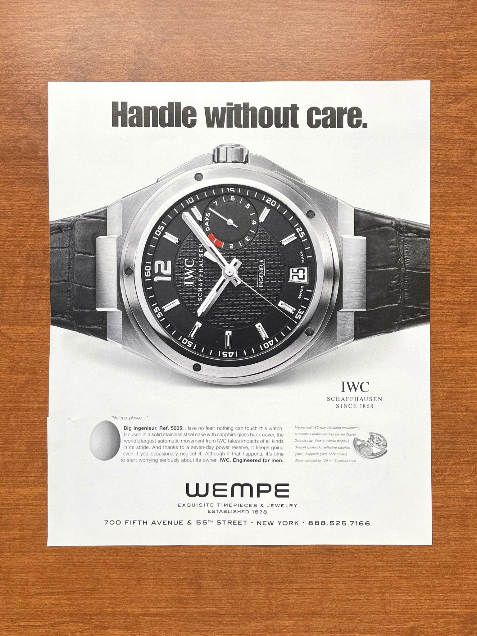 2008 IWC Big Ingenieur Ref. 5005 Advertisement