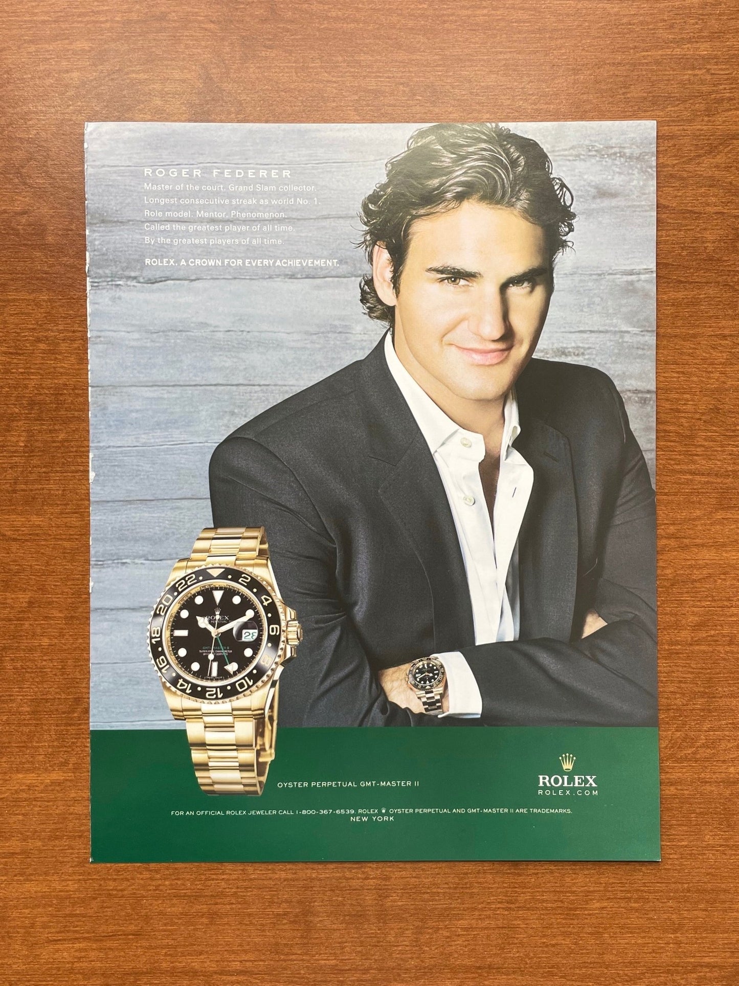 2008 Rolex GMT Master II Ref. 116718 feat. Roger Federer Advertisement