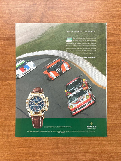 2009 Rolex Daytona Ref. 116518 "Rolex Sports Car Series" Advertisement