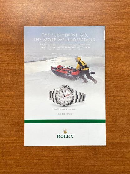 2013 Rolex Explorer II Ref. 216570 "The Further We Go..." Advertisement