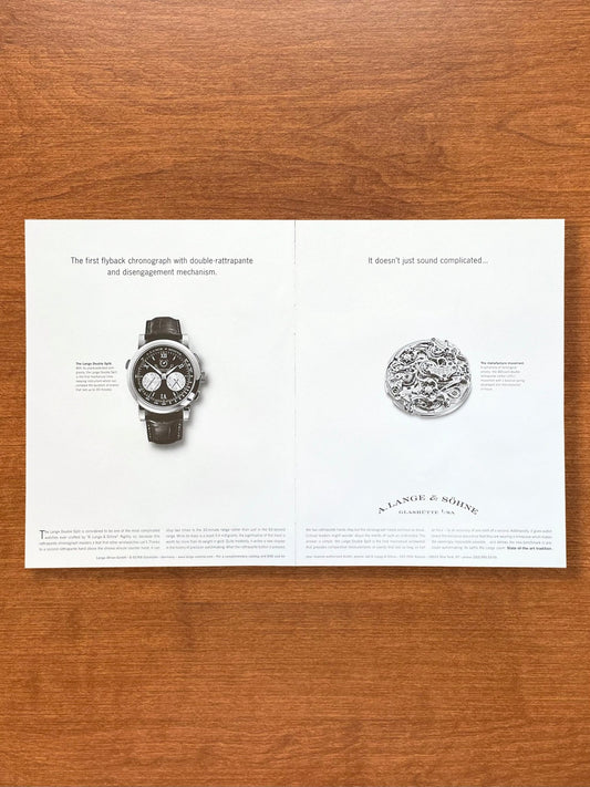 A. Lange & Sohne Lange Double Split Advertisement