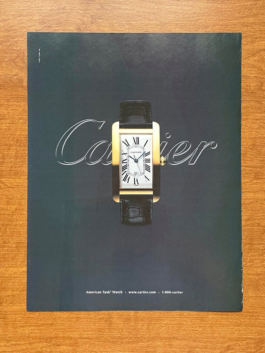 Cartier American Tank Watch Advertisement