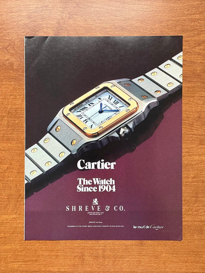 Cartier Santos "The Watch Since 1904" Advertisement