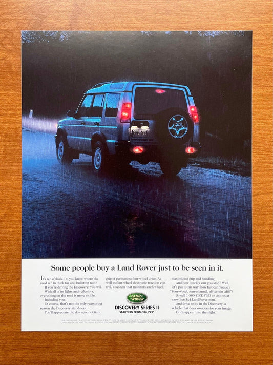 Discovery Series II "just to be seen in it." Ad Proof