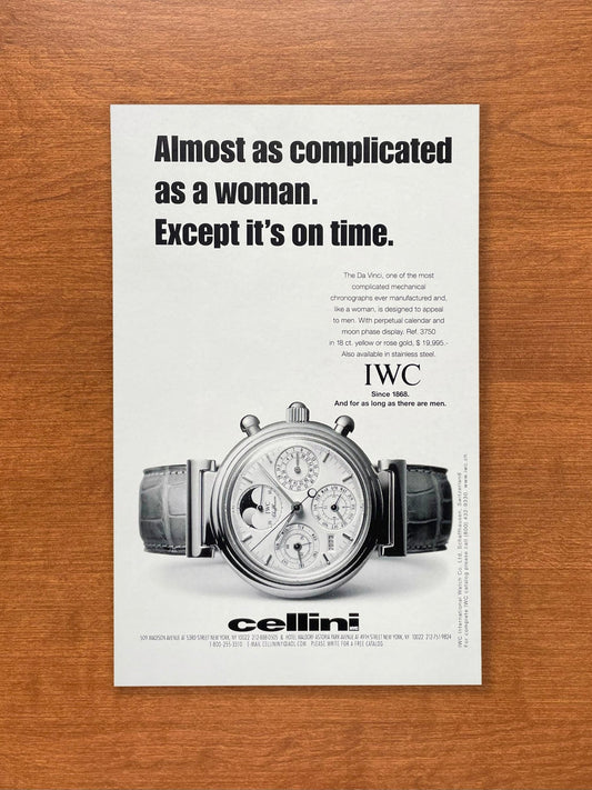 IWC Da Vinci Ref. 3750 Advertisement