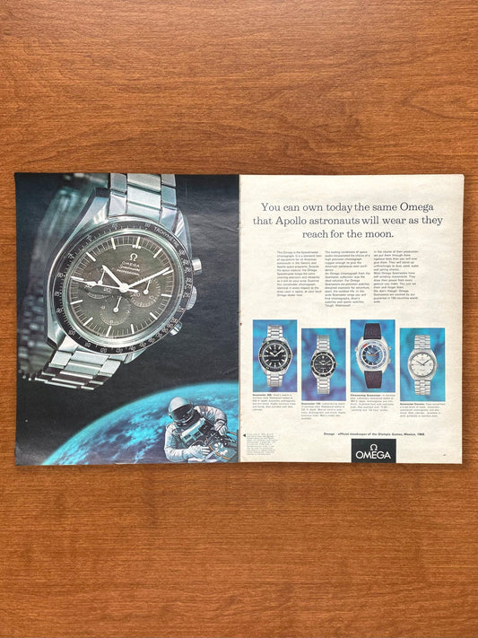 Omega "the same Omega that Apollo astronauts will wear..." Advertisement