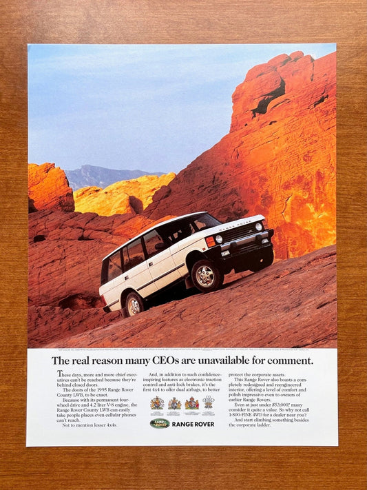 Range Rover "CEOs are unavailable for comment." Ad Proof