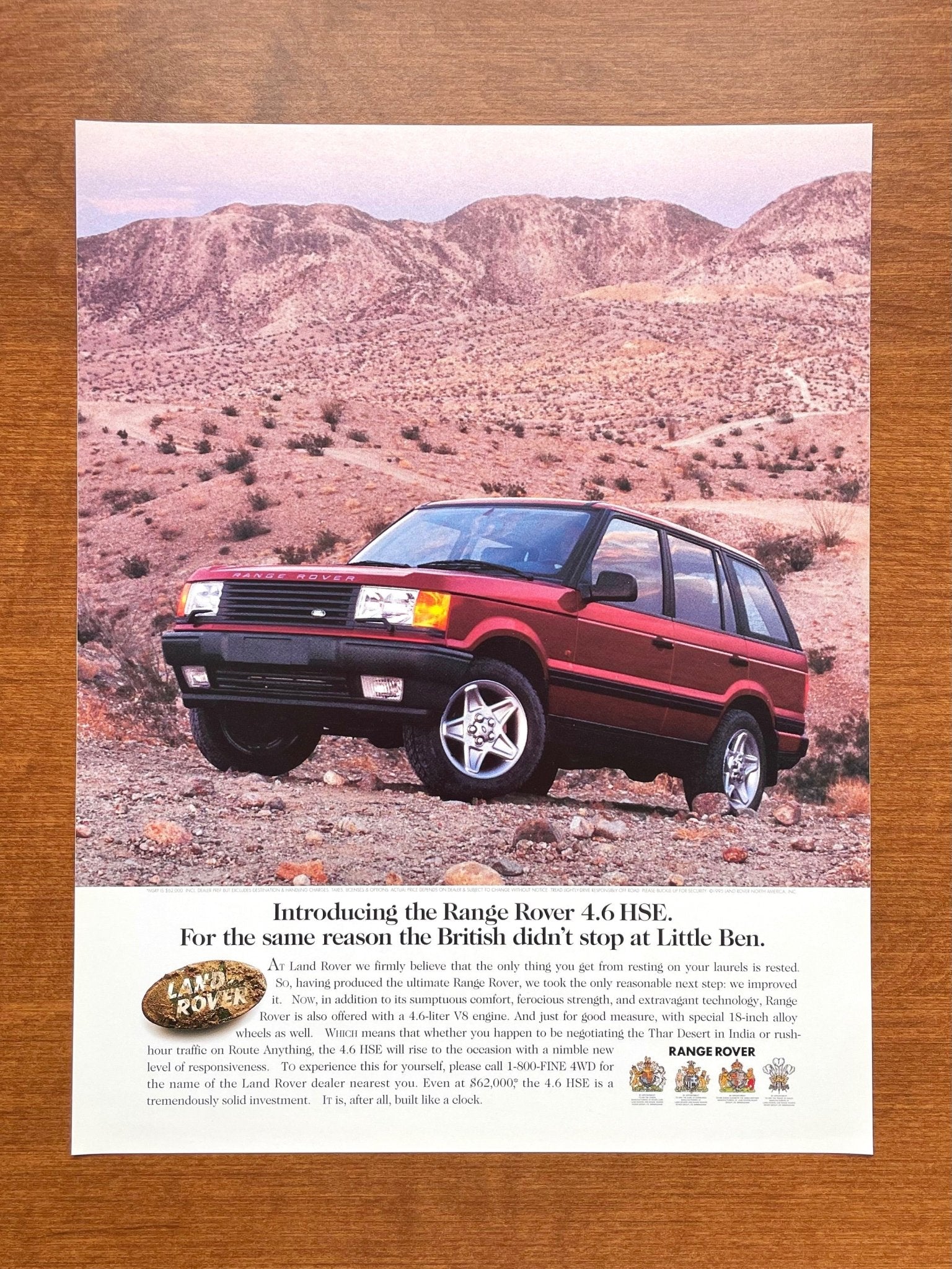 Range Rover "didn't stop at Little Ben." Ad Proof
