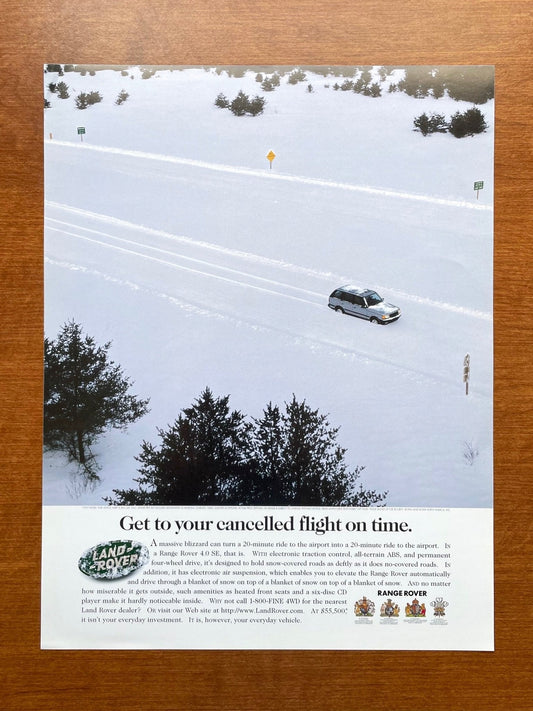 Range Rover "Get to your cancelled flight on time." Ad Proof