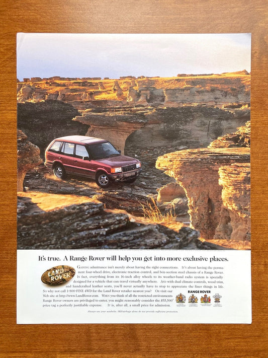 Range Rover "help you get into more exclusive places." Ad Proof