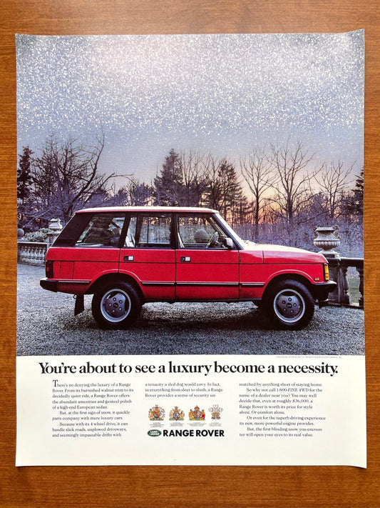 Range Rover "luxury become a necessity." Ad Proof