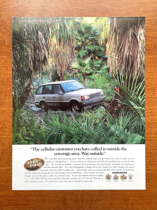 Range Rover "outside the coverage area..." Ad Proof