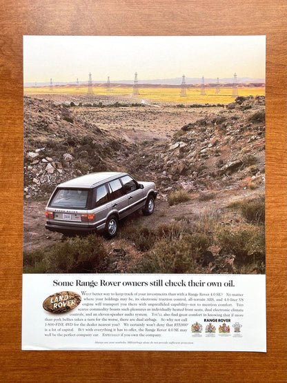 Range Rover "owners still check their own oil." Ad Proof