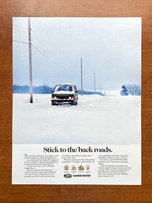 Range Rover "Stick to the back roads." Ad Proof