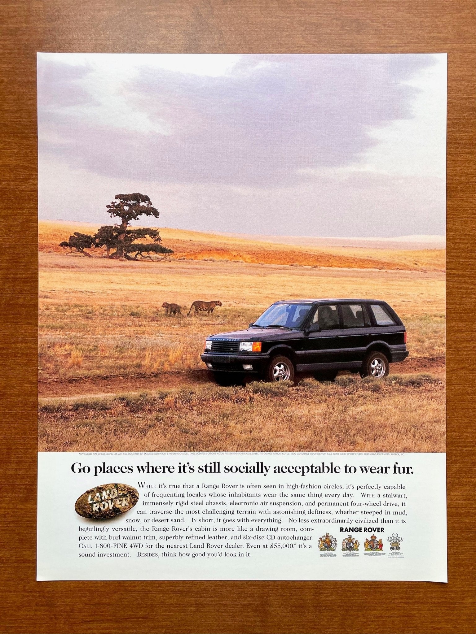 Range Rover "still socially acceptable to wear fur." Ad Proof