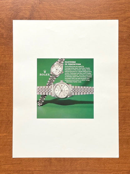 Rolex Datejust Ref. 16030 and Lady-Date Advertising Proof